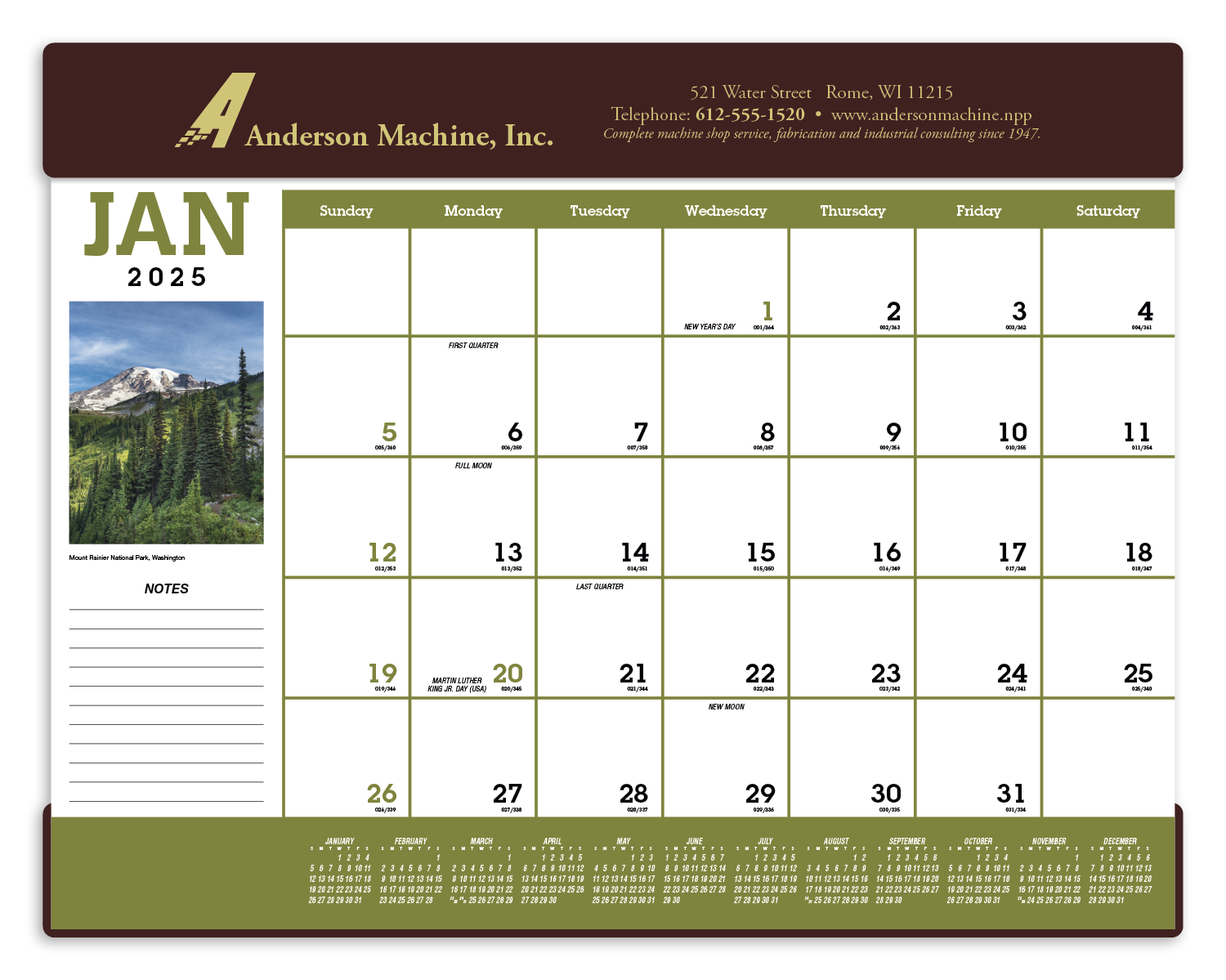 Triumph® Calendars Scenic Desk Pad 33