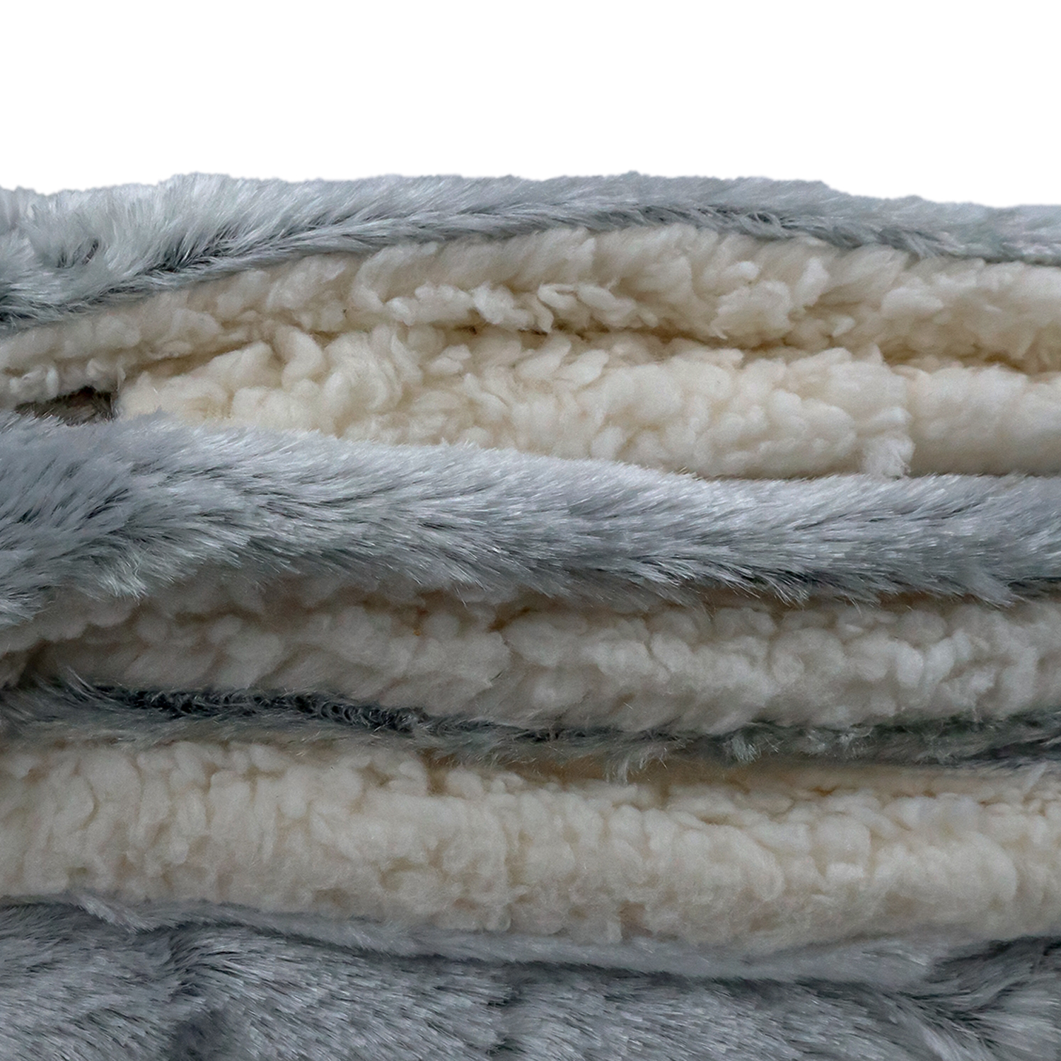 Polyester 235G Faux Fur Sherpa Blanket w/Custom Logo 50"x60" 2