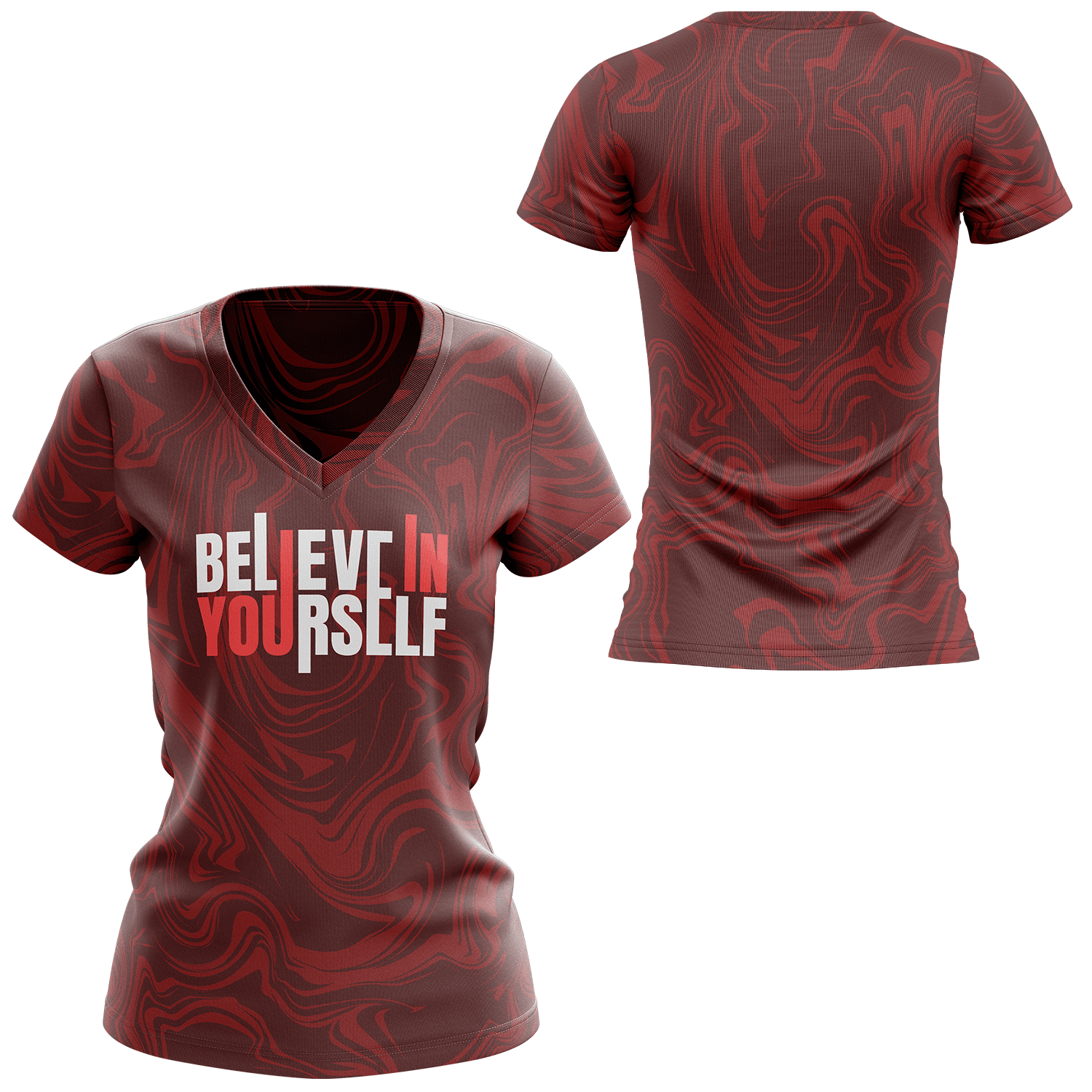 Women's 160 GSM Brushed Milk Silk Sublimation V-Neck Short Sleeve T-shirt 2