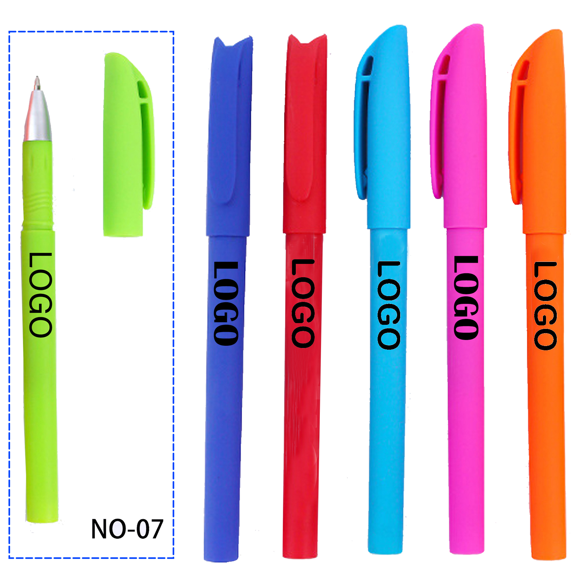 Skin-friendly colored barrel ballpoint pen 1
