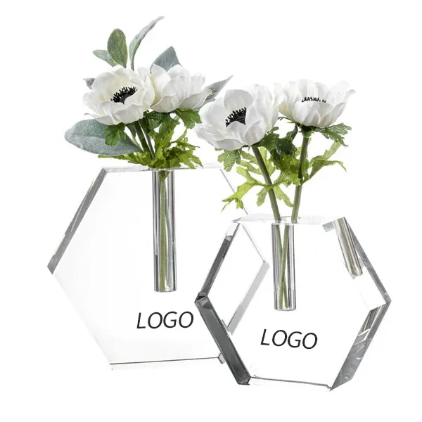 Octagon Crystal Bud Vase 3