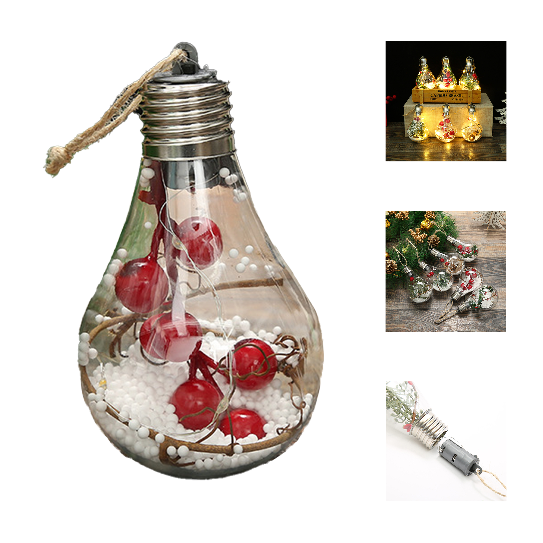 Christmas Led Light Bulb Ornament 2