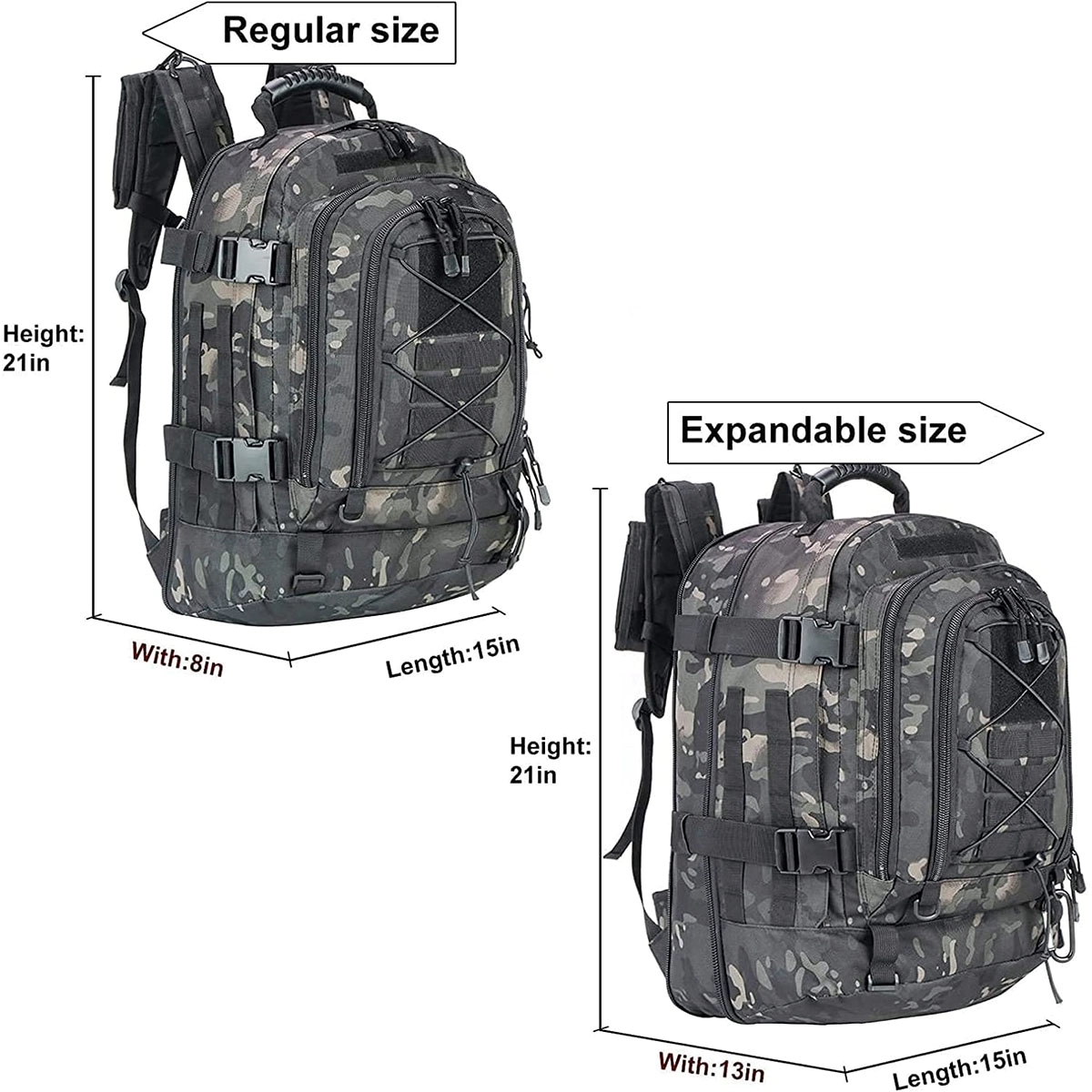 Large Capacity Military Tactical 39L-60L Backpack 2