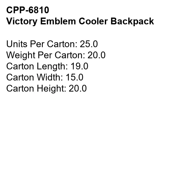 VICTORY EMBLEM COOLER BACKPACK 20