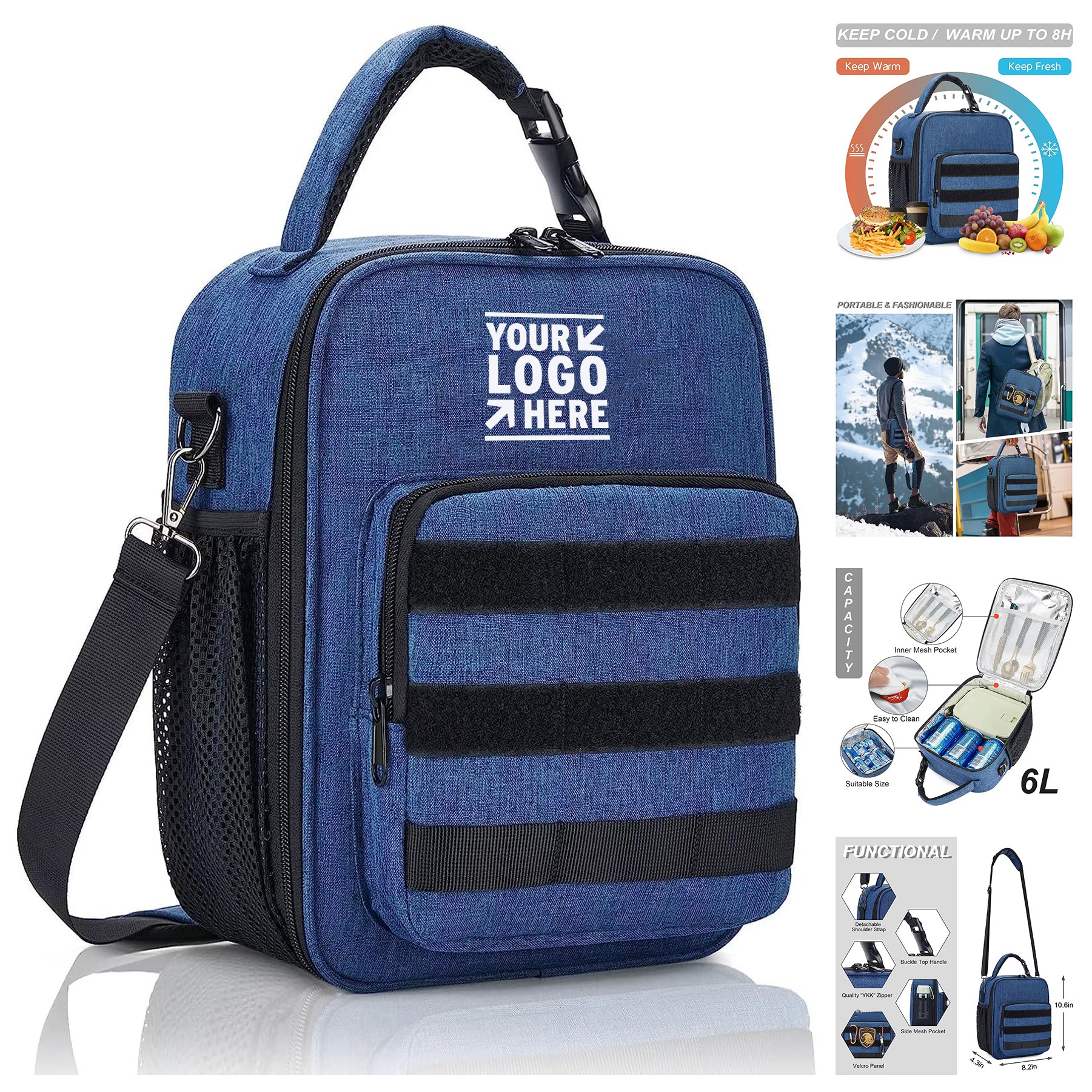 Men Women Adults Small Insulated Reusable Portable Lunchbox 1