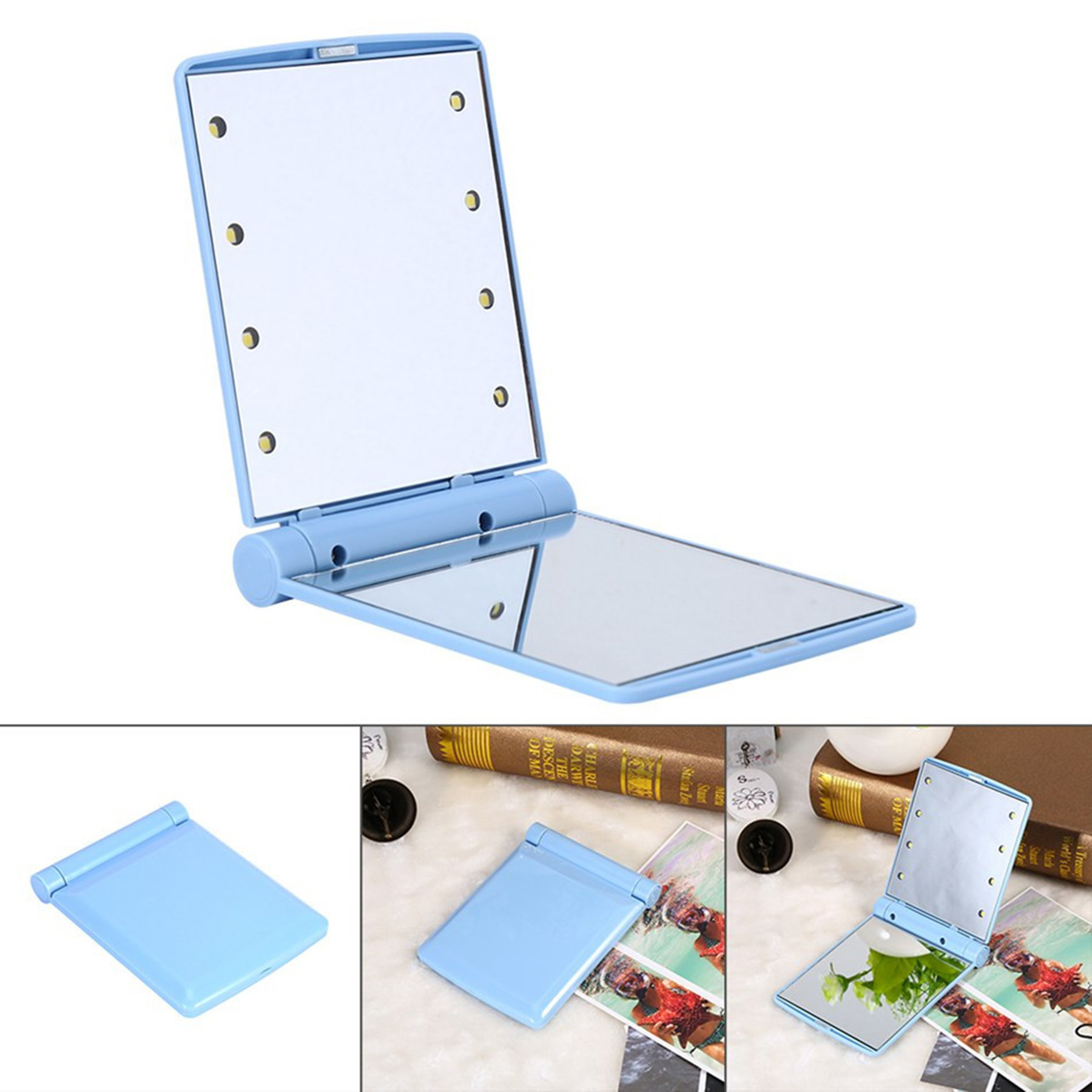 LED Foldable Cosmetic Mirror 2