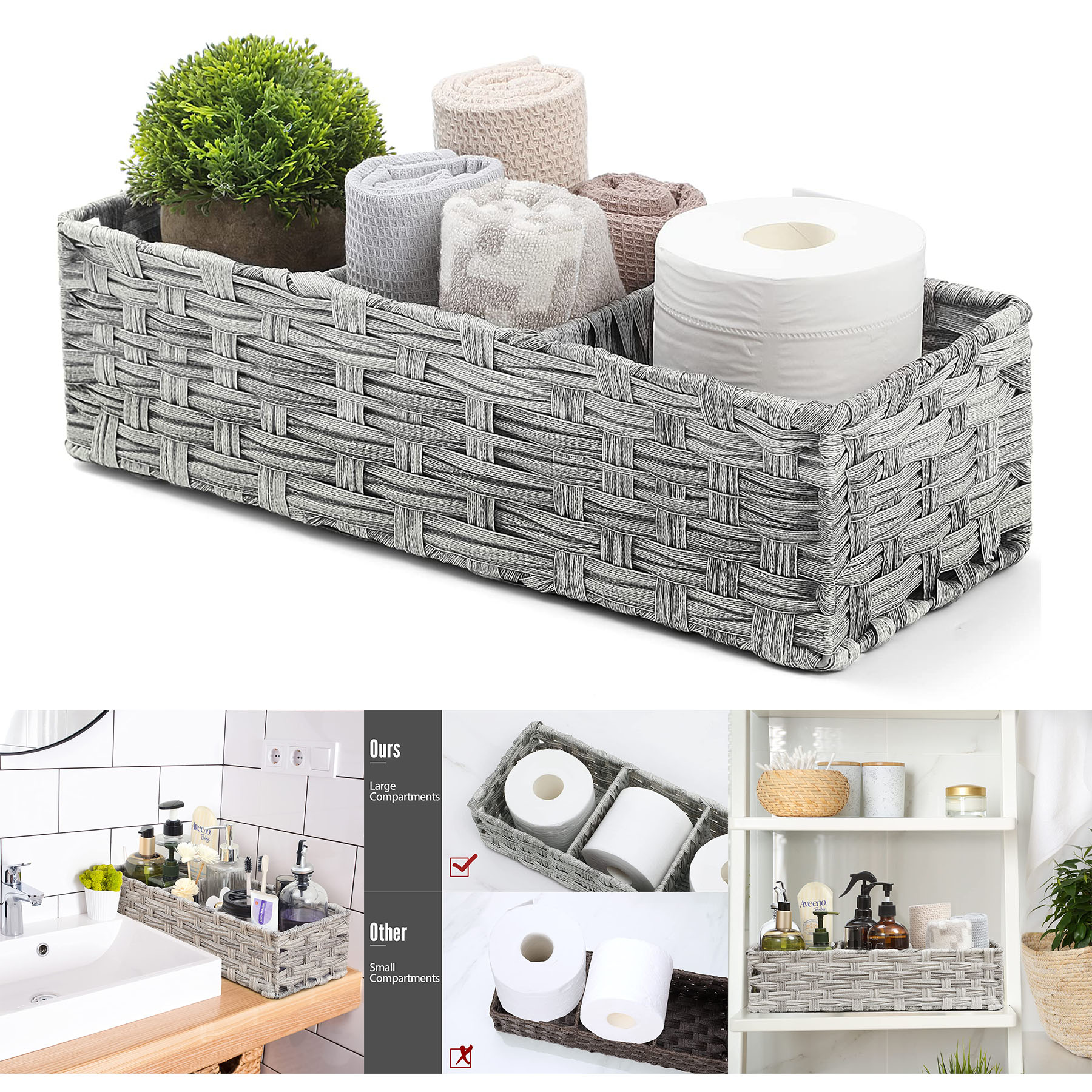 Toilet Tank Topper Paper Basket 2