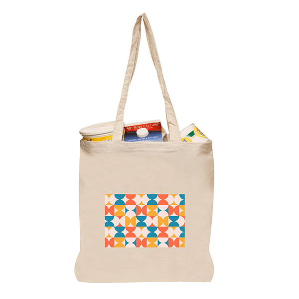 Cotton Tote Bag - Natural 5 oz Fiber -13.75" W x 16" H 1