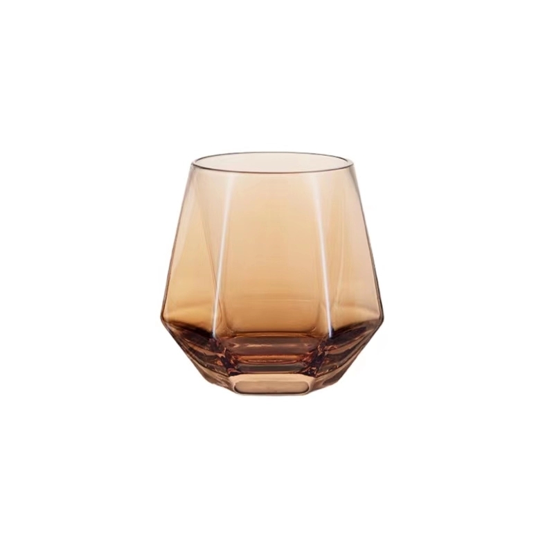 10 oz Polygonal Wine Glass Coffee Milk Tea Cups 8