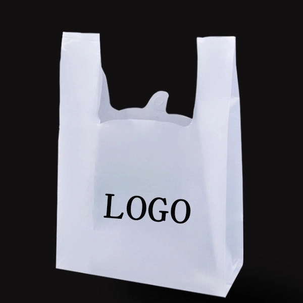 White Plastic T-shirt Bags -12.6 " x 5.51 " x 19.7 " 4