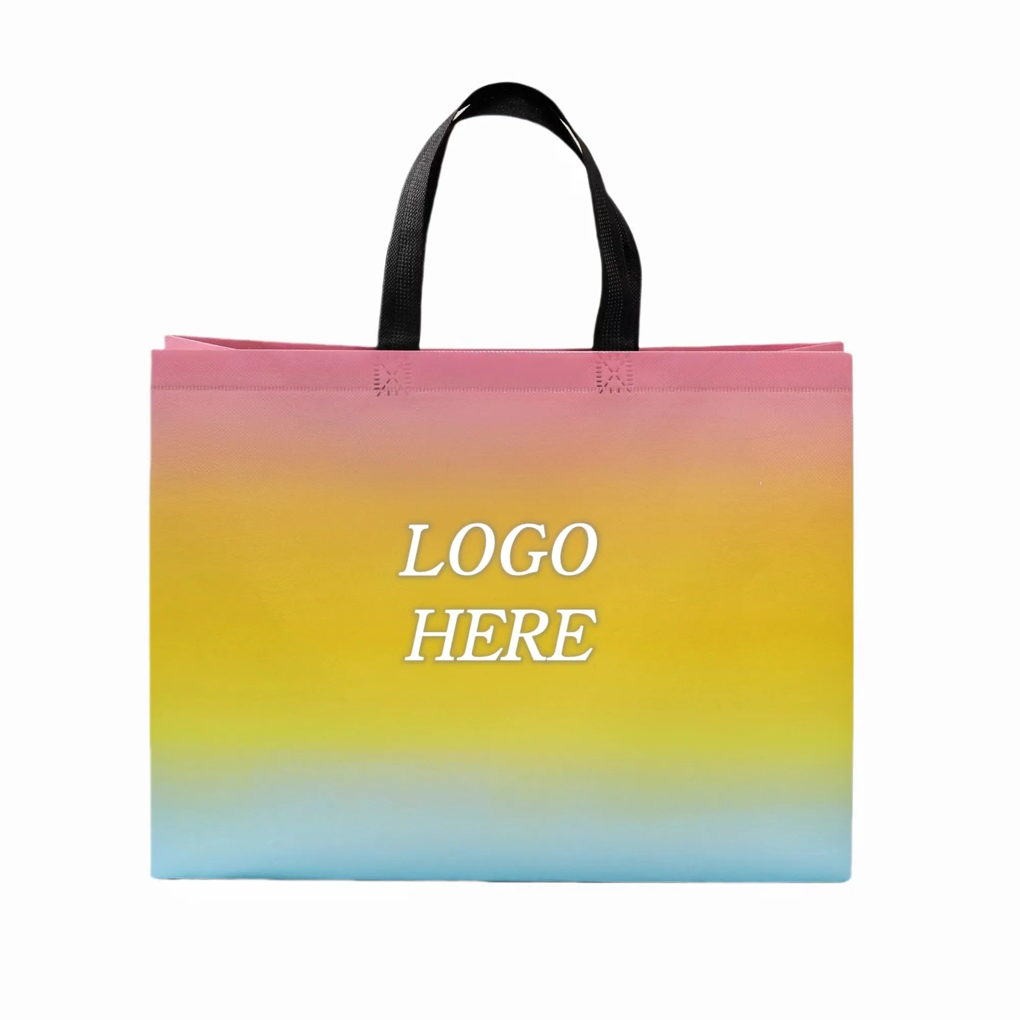 Gradient Rainbow Non-Woven Gift Tote 1