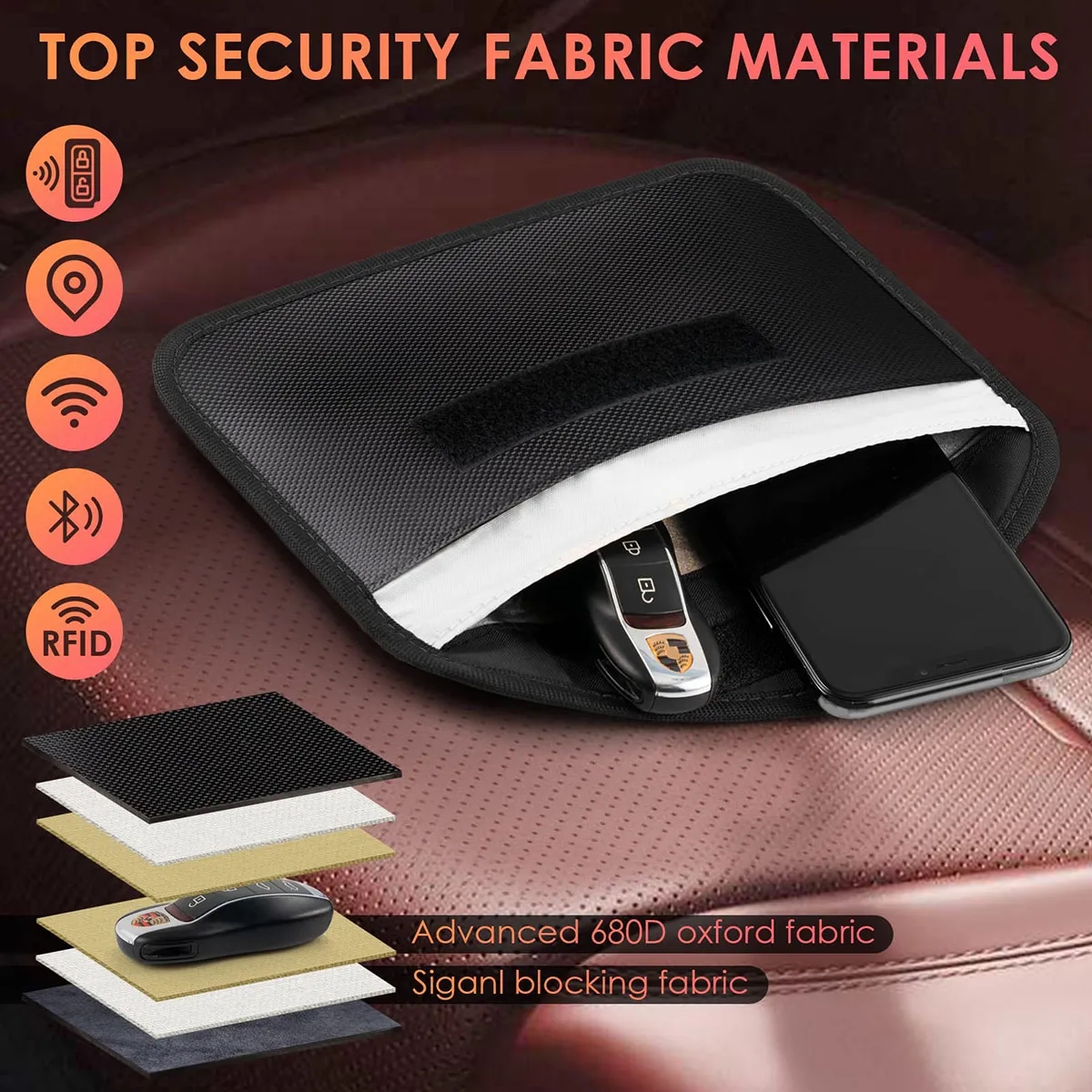 RFID Signal Blocking Key Pouch Bag 3
