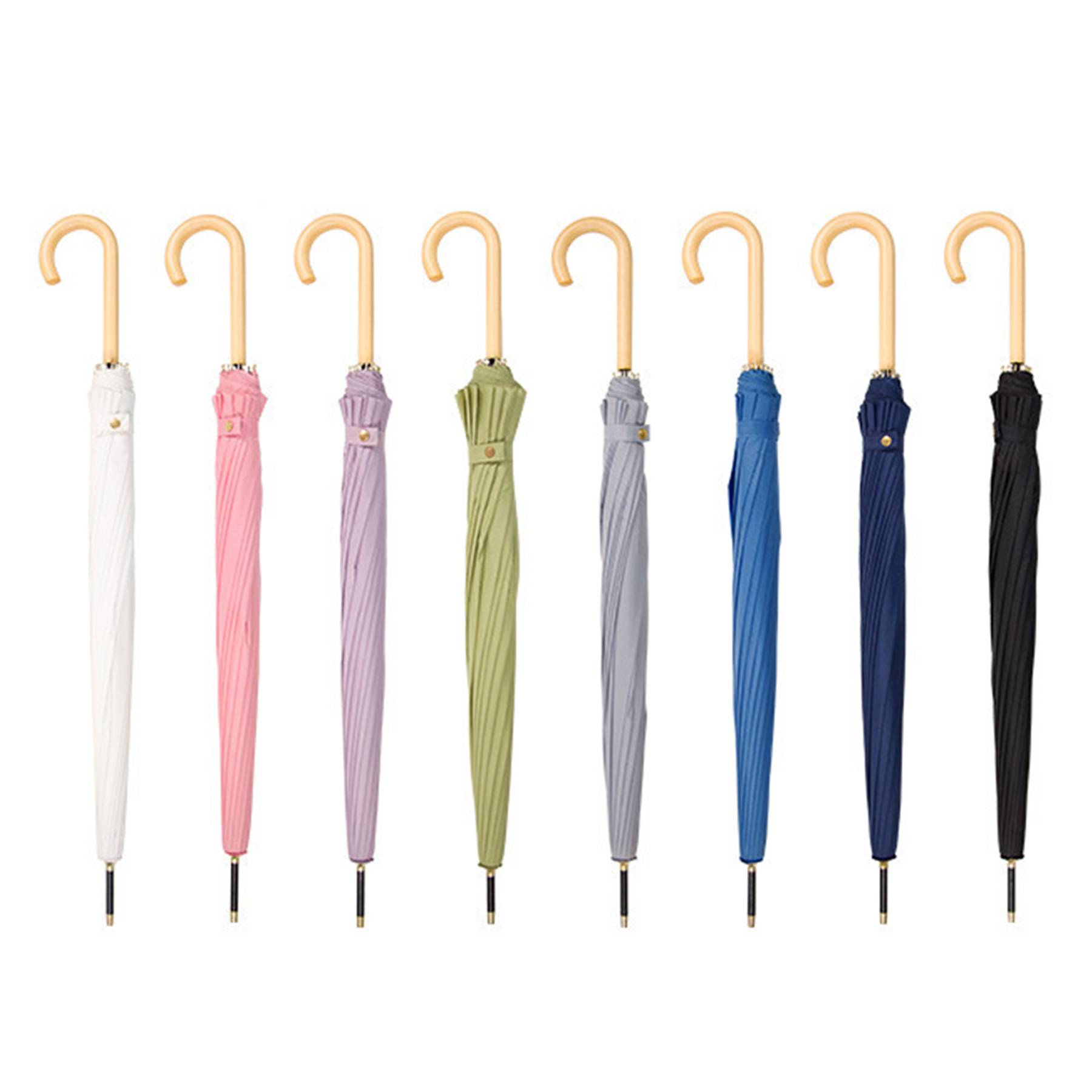 Umbrella with Straight Wooden Handle 5