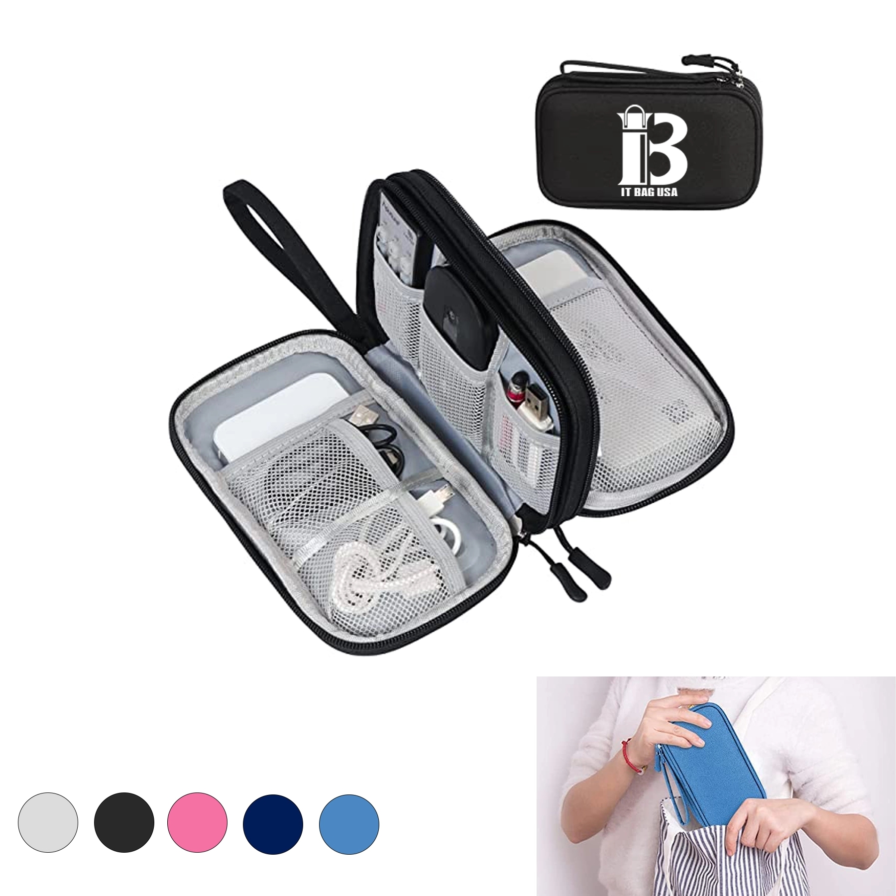 Travel Organizer Bag Electronic Accessories Carry Case 1