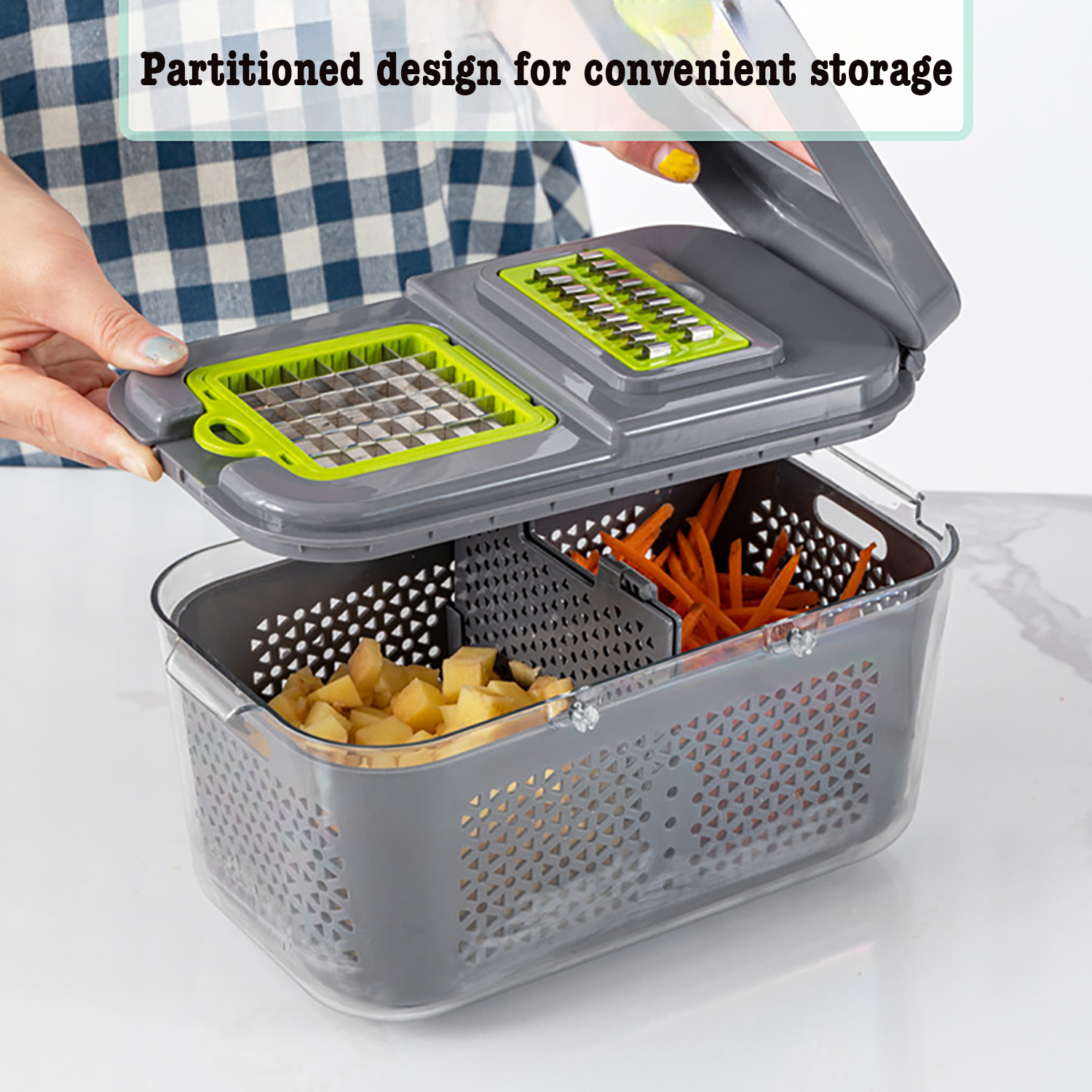 22-in-1 super Chop Pro Vegetable Chopper & Dicer Set 2