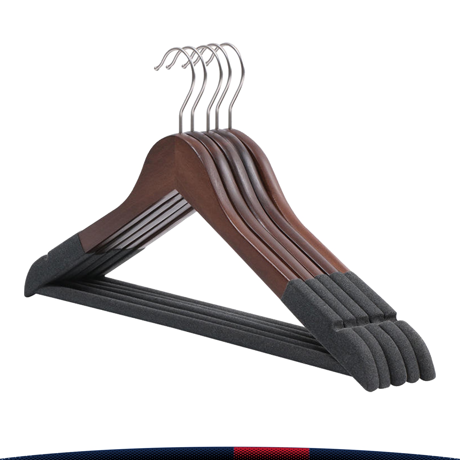 Linop Wooden Velvet Hanger 4