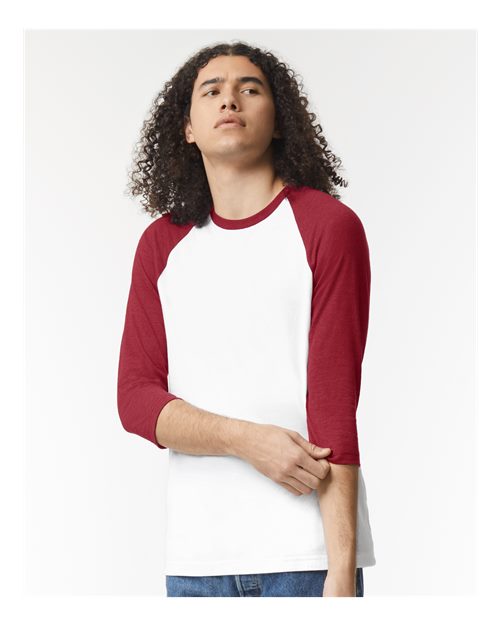 Unisex CVC Three-Quarter Sleeve Tee - 2003CVC 1