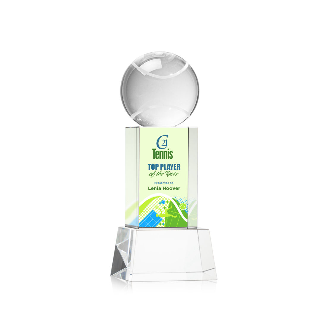 Tennis Ball VividPrint™ Award on Belcroft - Clear 7