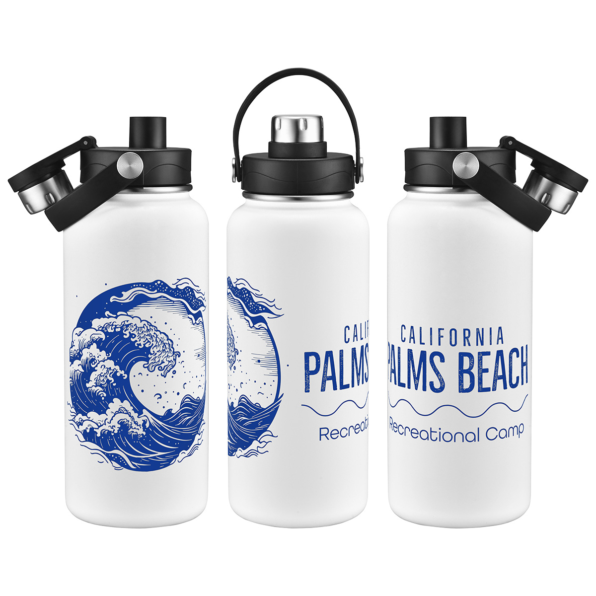Bresso 34 oz Vacuum Insulated Bottle with Twist Top Spout, custom water bottle with logo imprint 16