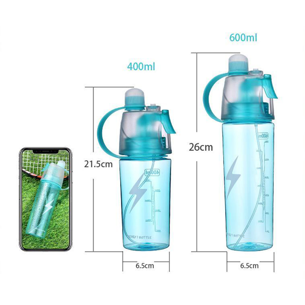 Portable Clear Spray Water Bottle 20Oz 3