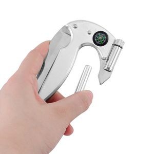 Carabiner Serrated Knife With Builtin Compass 17