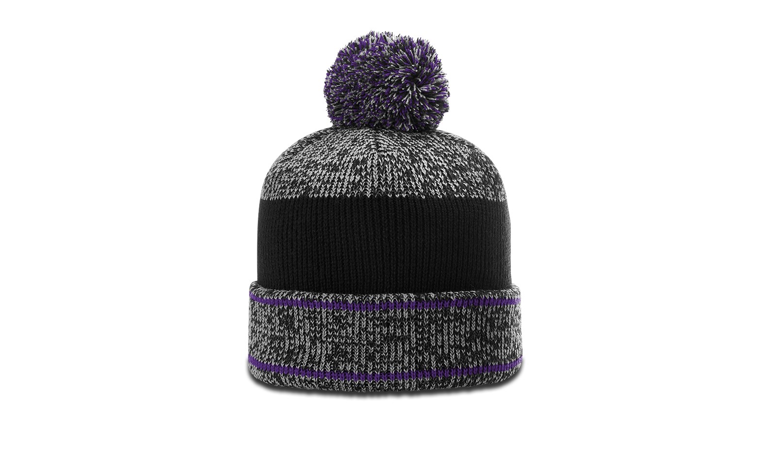 Heather Beanie with Cuff & Pom 8