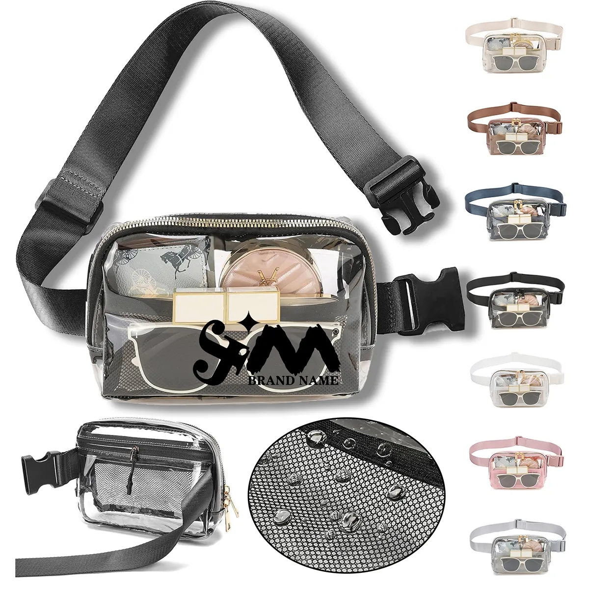 Stadium Approved Unisex Clear Fanny Pack Crossbody Bags 2