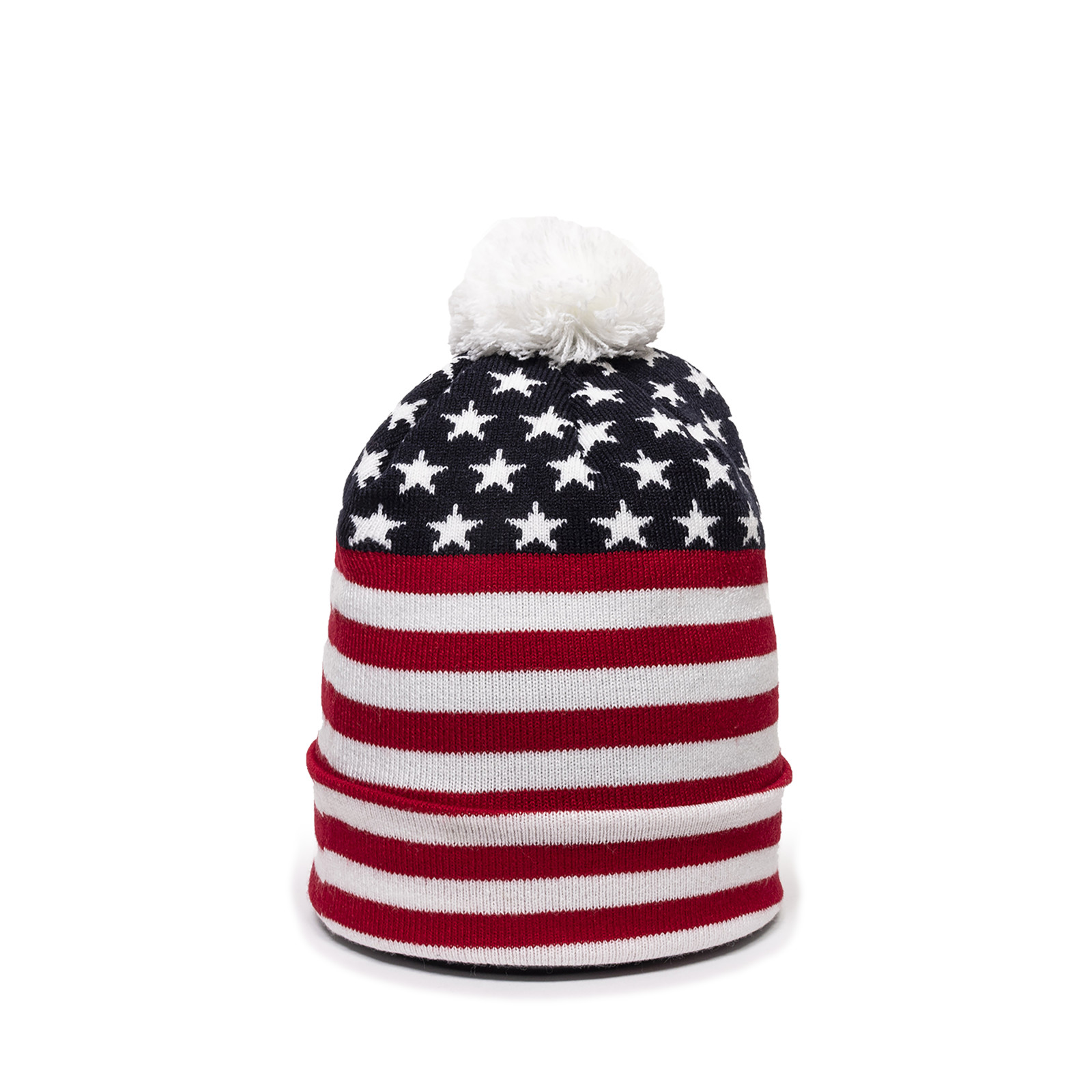 Americana Watch Cap w/Pom 3