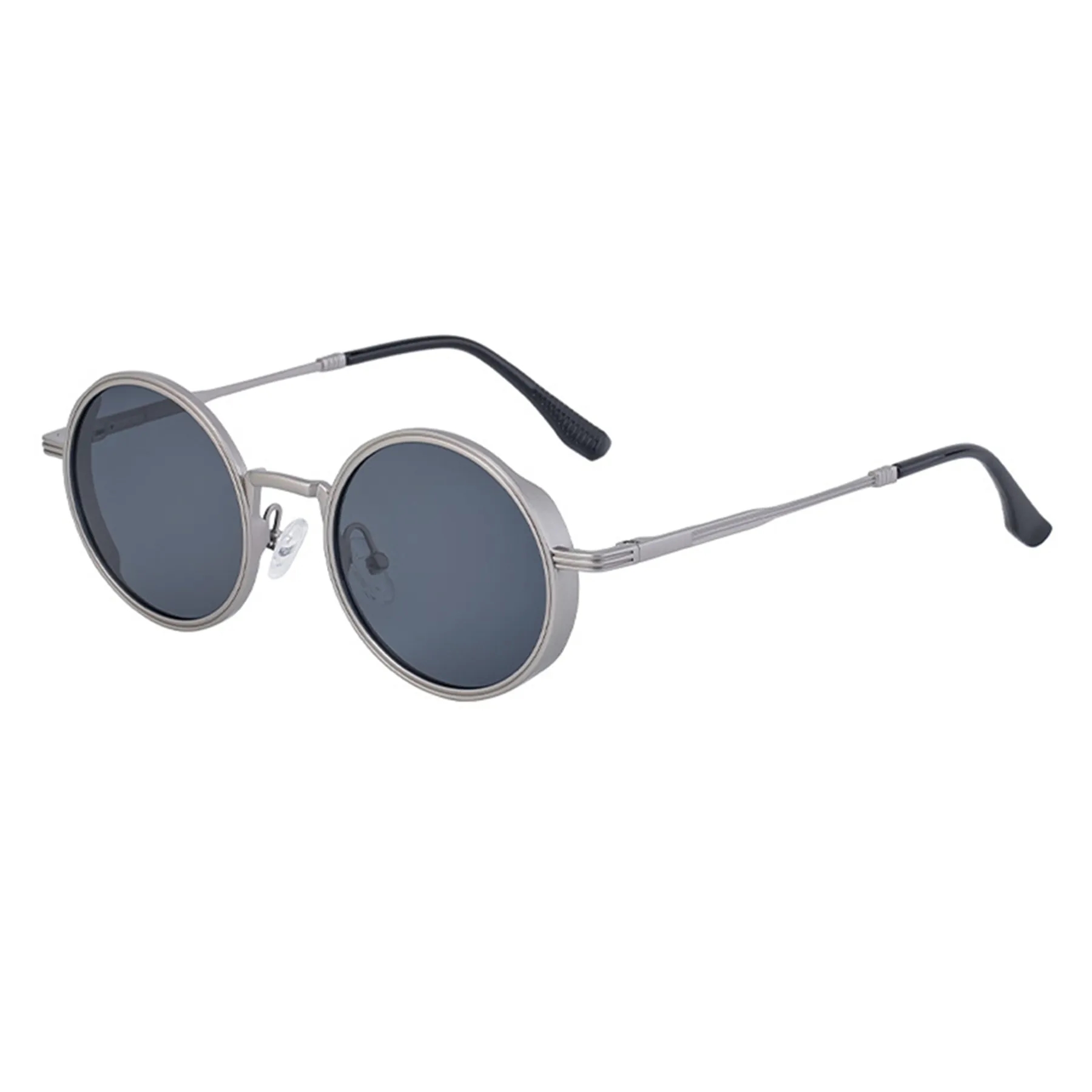 Vintage Punk Style Round Metal Frame UV400 Shades Sunglasses 5