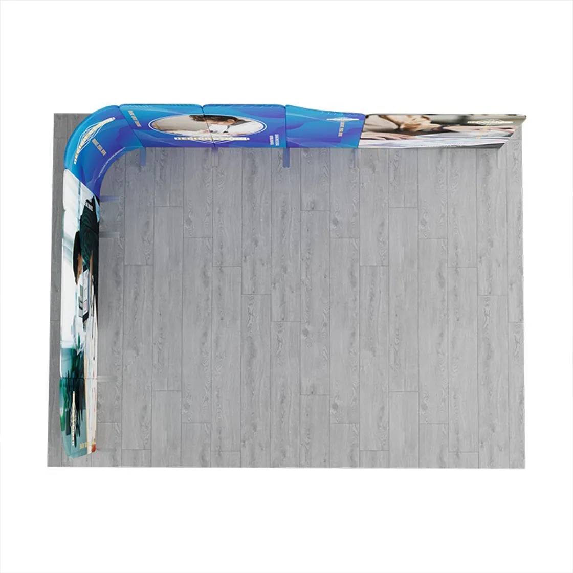 16.4x13ft Magnetic Modular Fabric Displays - L Shape 13