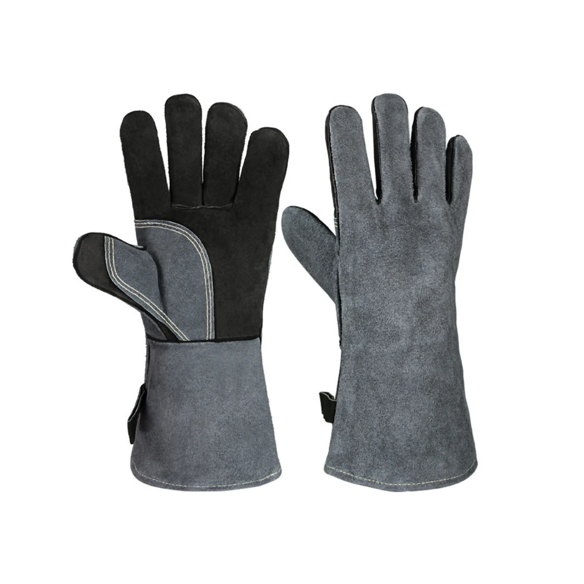 Heat - Resistant 500 Celsius Insulated Cowhide Gloves 4