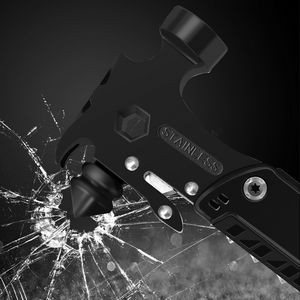 Stainless Steel Hex Wrench Safety Hammer Tool Kit With Flashlight 15