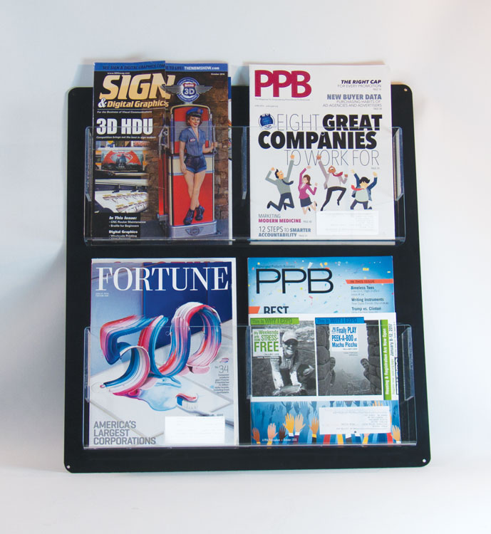 Wall Mount Adjustable for 4-8 Pockets Clear Back