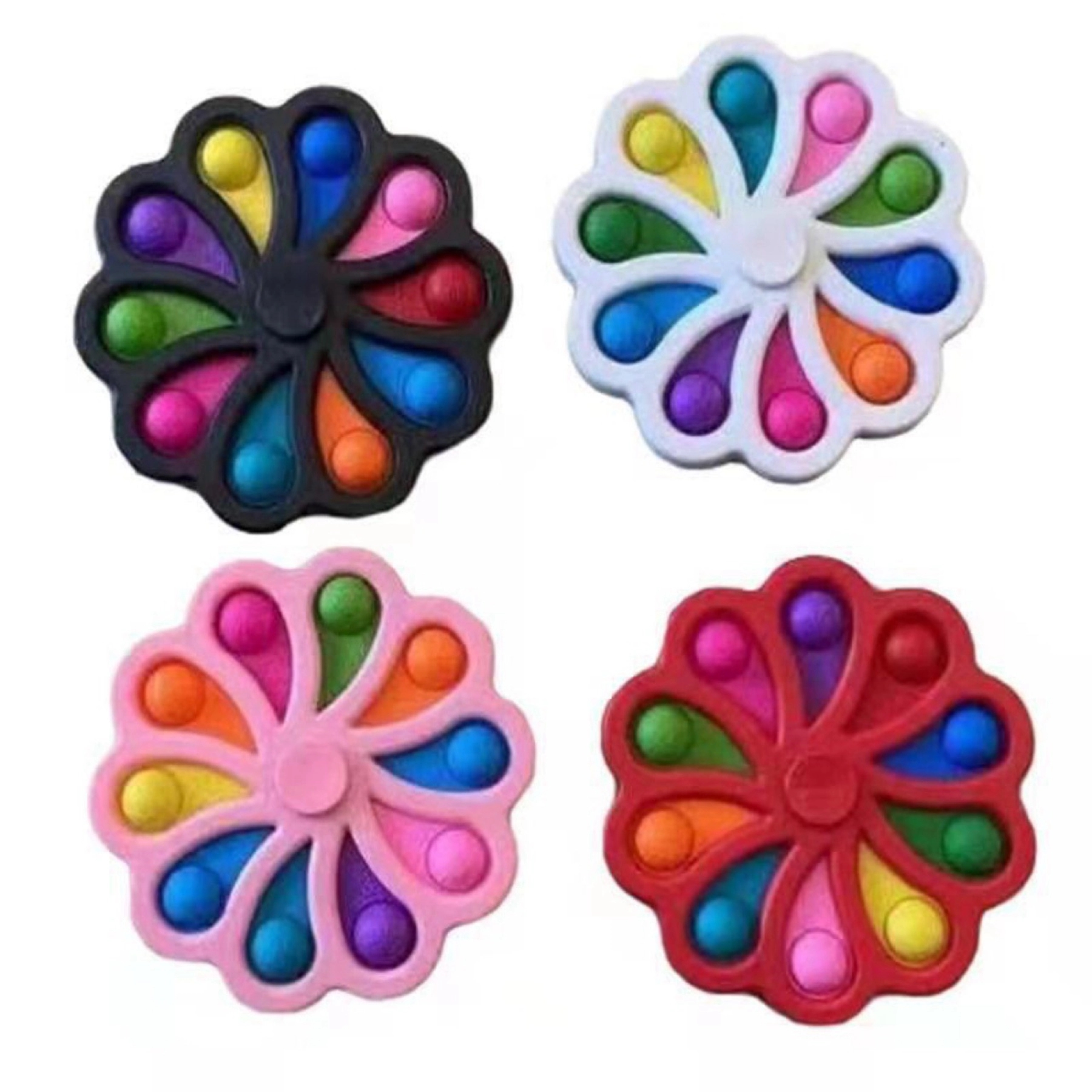 Colorful Fidget Spinner Push Pop Bubble Toy 2