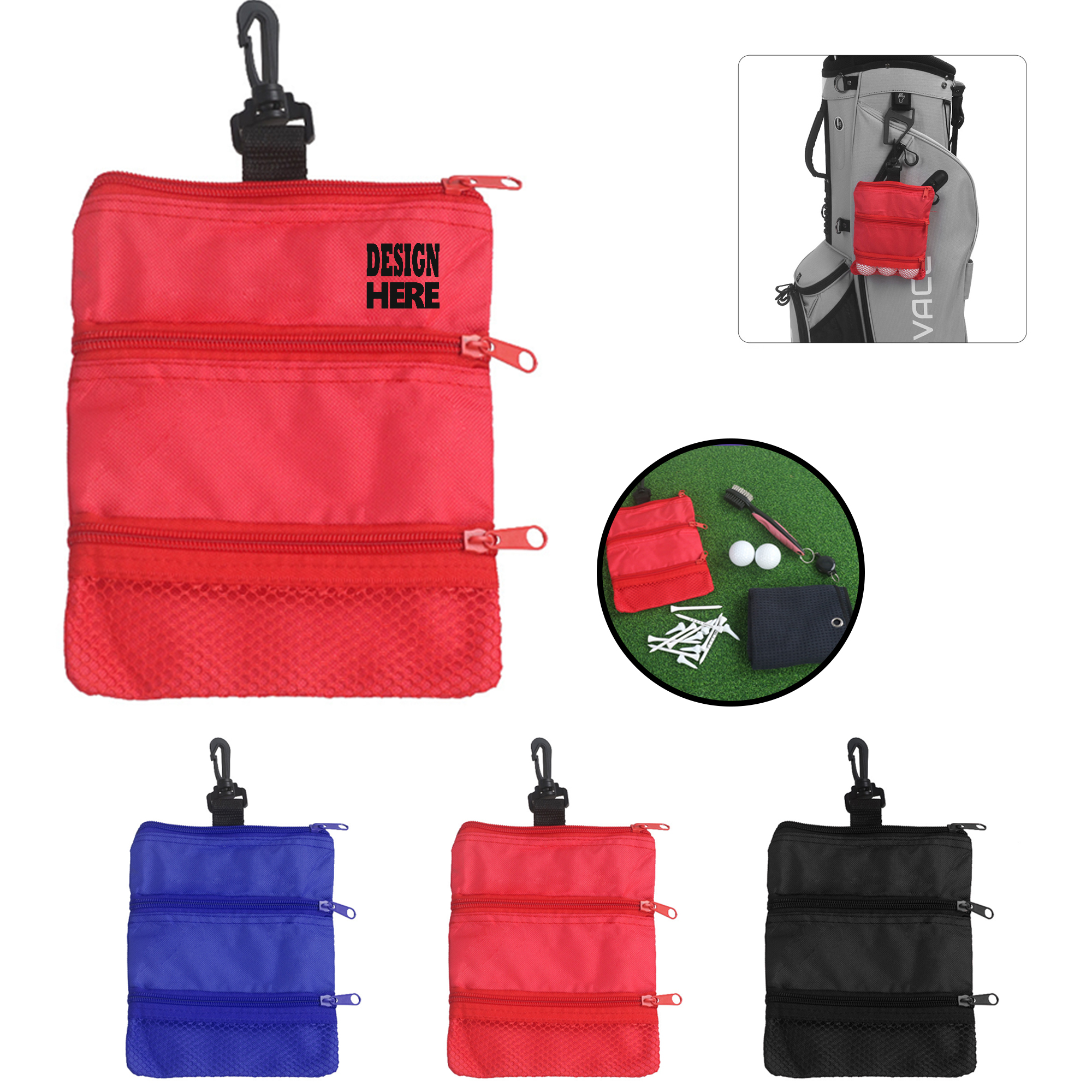Golf Ball Carry Bag with Easy Clip-On Feature 1