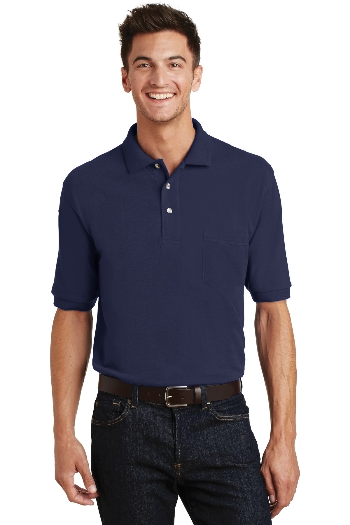 Port Authority Heavyweight Cotton Pique Polo with Pocket. K420P 15