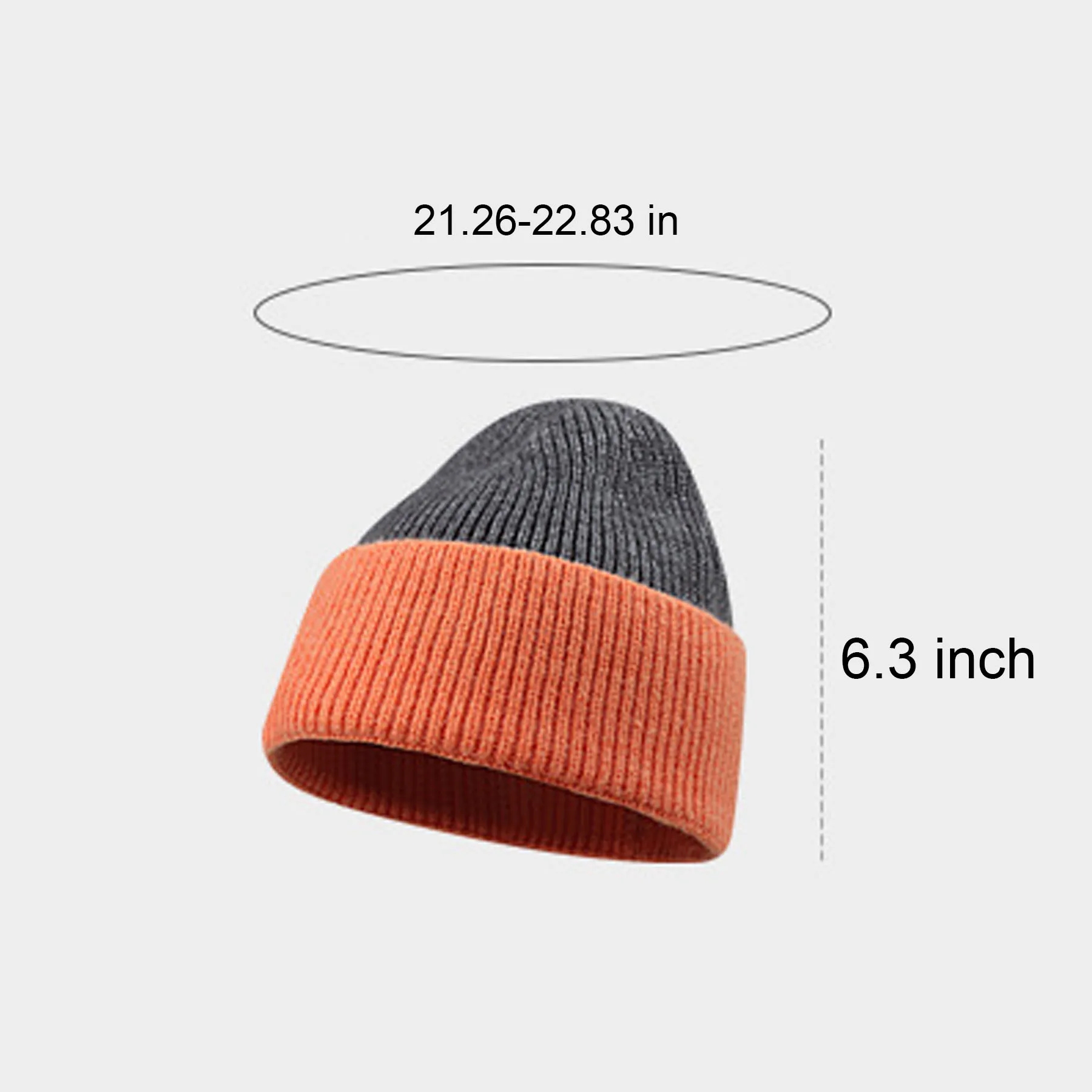 Color Block Double-Layer Knitted Hat 7