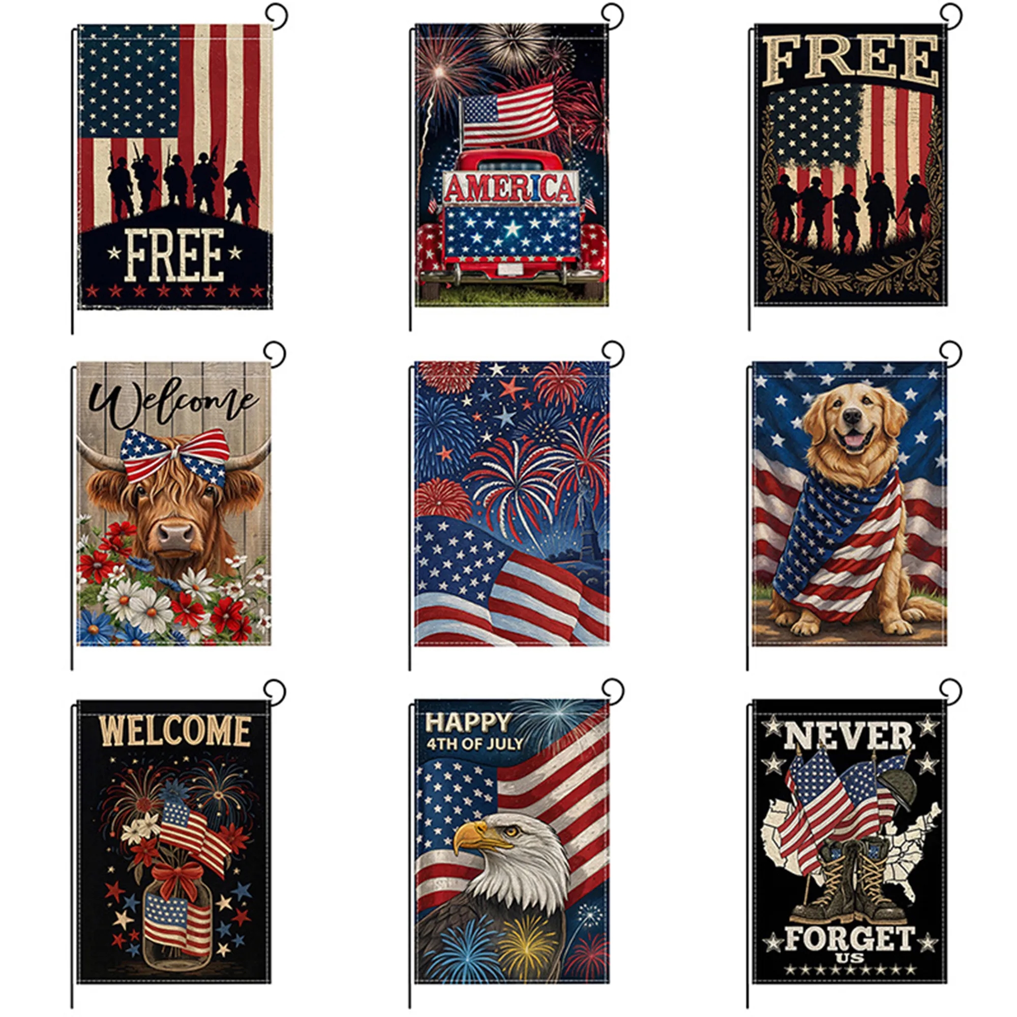 Flax Festival Garden Flag Custom Outdoor Decor 1