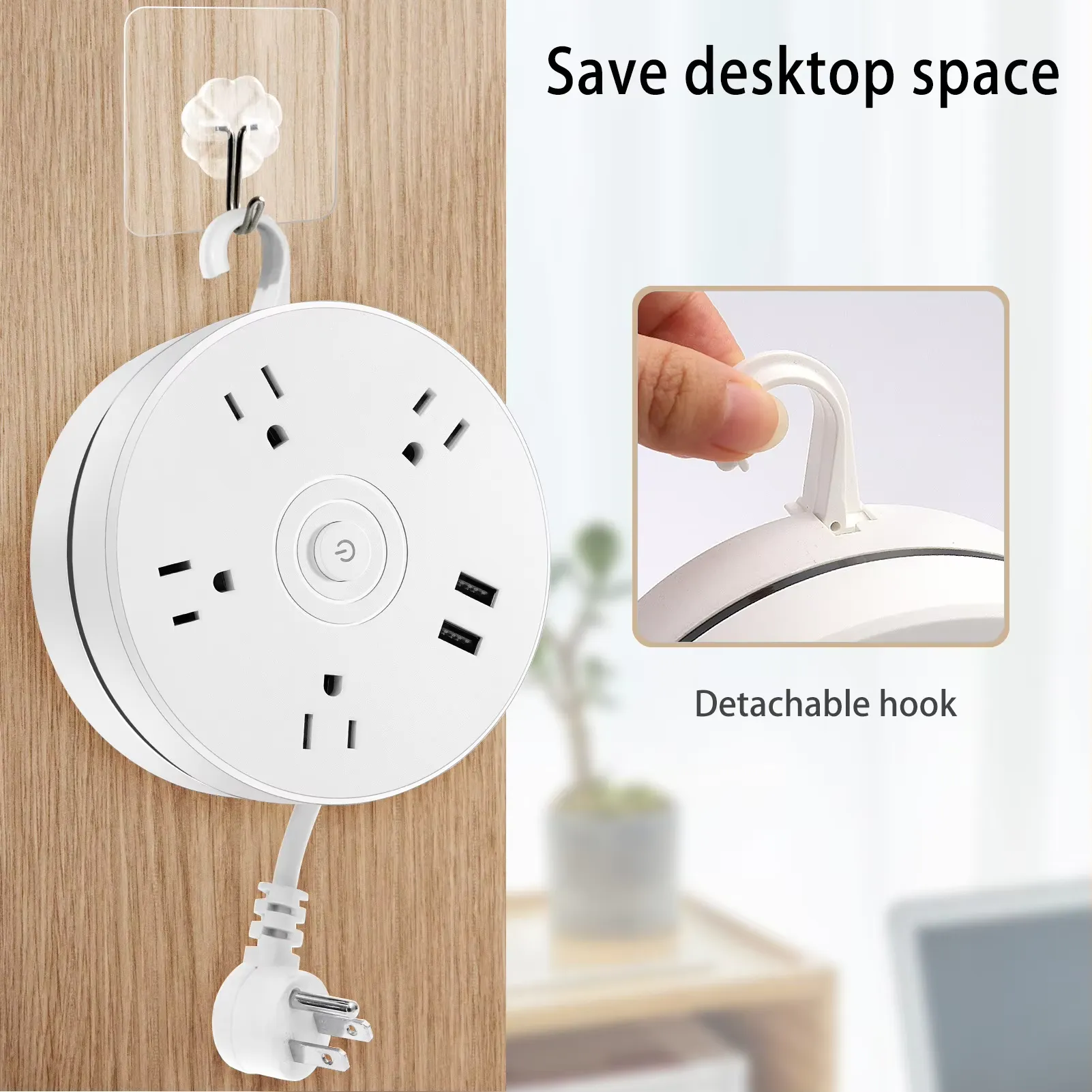 Power Strips with 4 Outlets and 2 USB Ports 6