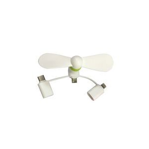 3 In 1 Mini Fan For Smart Phone Portable USB And USB C Compatible 9
