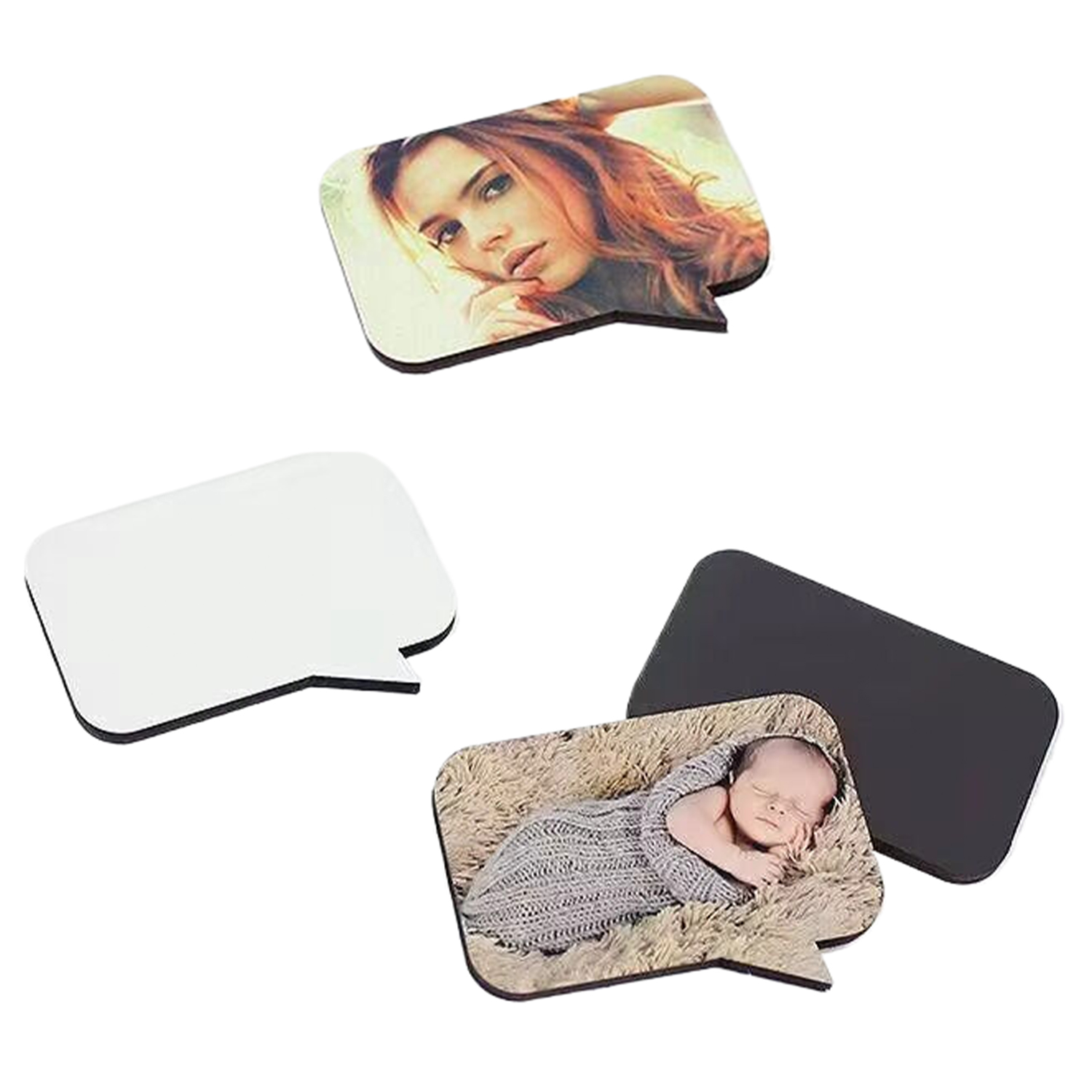 Rectangle Speech Bubble Sublimation MDF Fridge Magnet 5