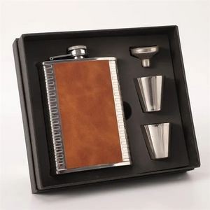 Stainless Steel Wine Flask Flagon Set 8