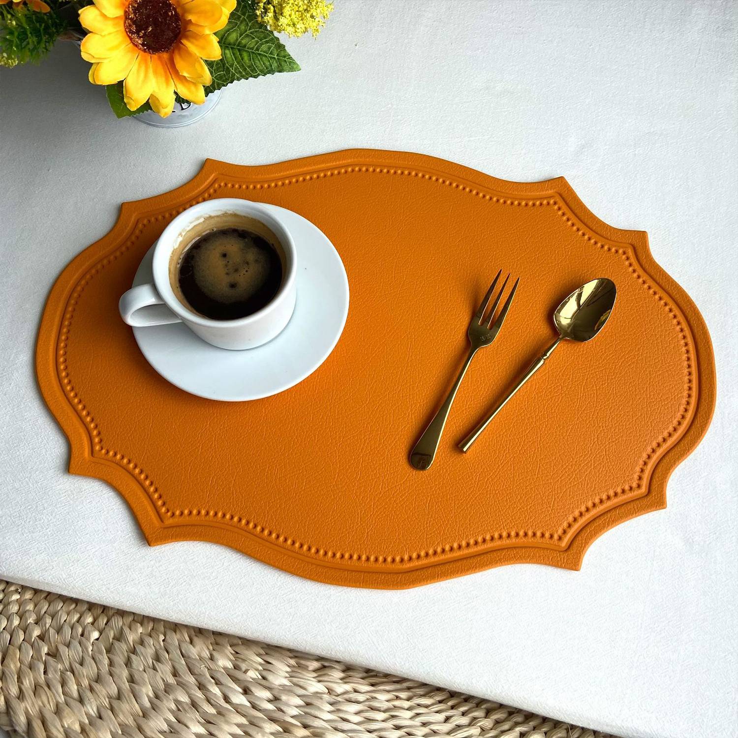 Leather Placemat Insulated Mat 6