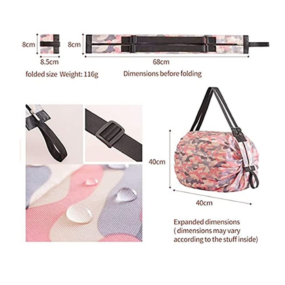 Laiska foldable reusable shopping bag, travel large beach bag waterproof bag 1