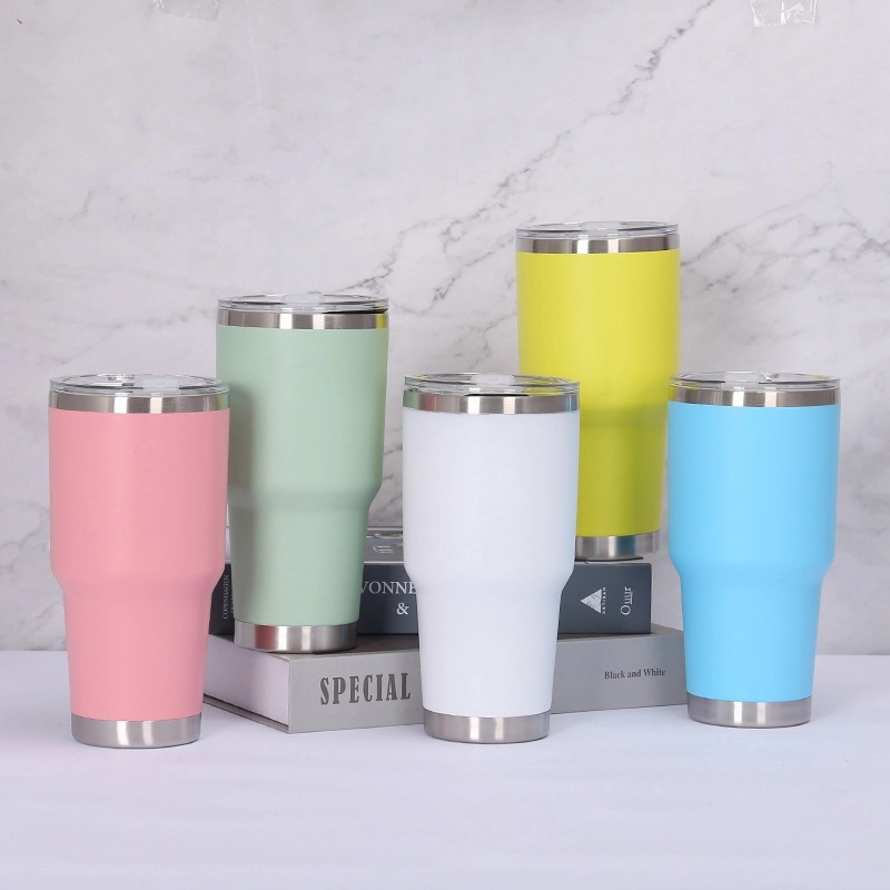30Oz Stainless Steel Tumbler Insulated Cup With Lid & Straw 5