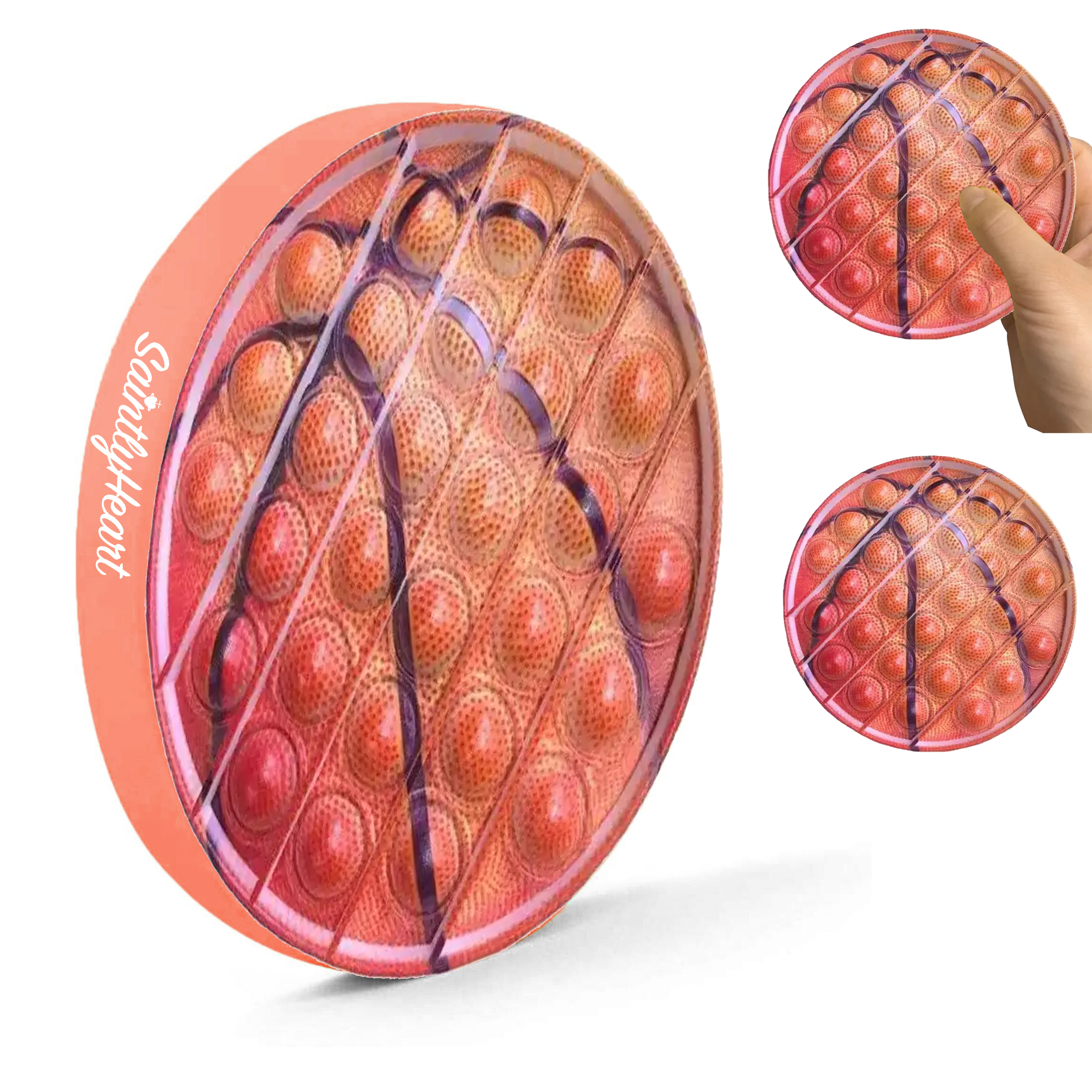 Pop It Fidget Toy - Basketball Shaped Full Color 3