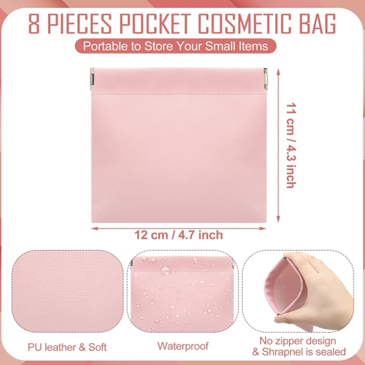 Custom Small Waterproof Travel Portable Makeup Bag 2