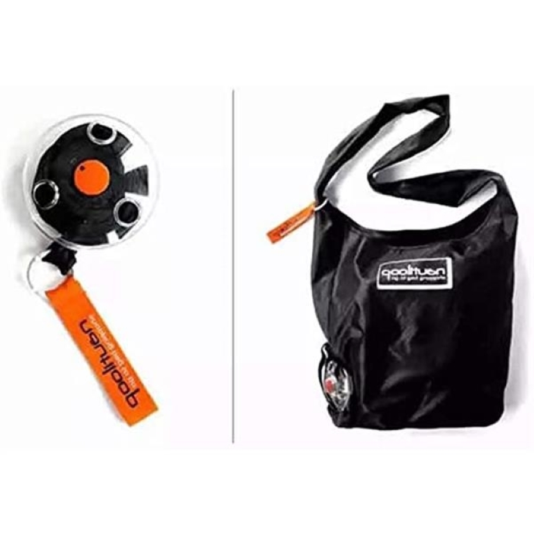 Folding telescopic small disc shopping bag 10