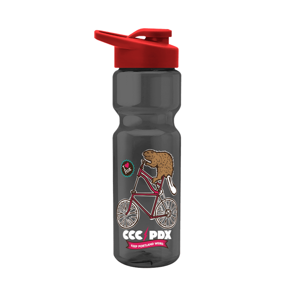 Blazer 28oz Transparent Bike Bottle w/Drink-thru Lid 226