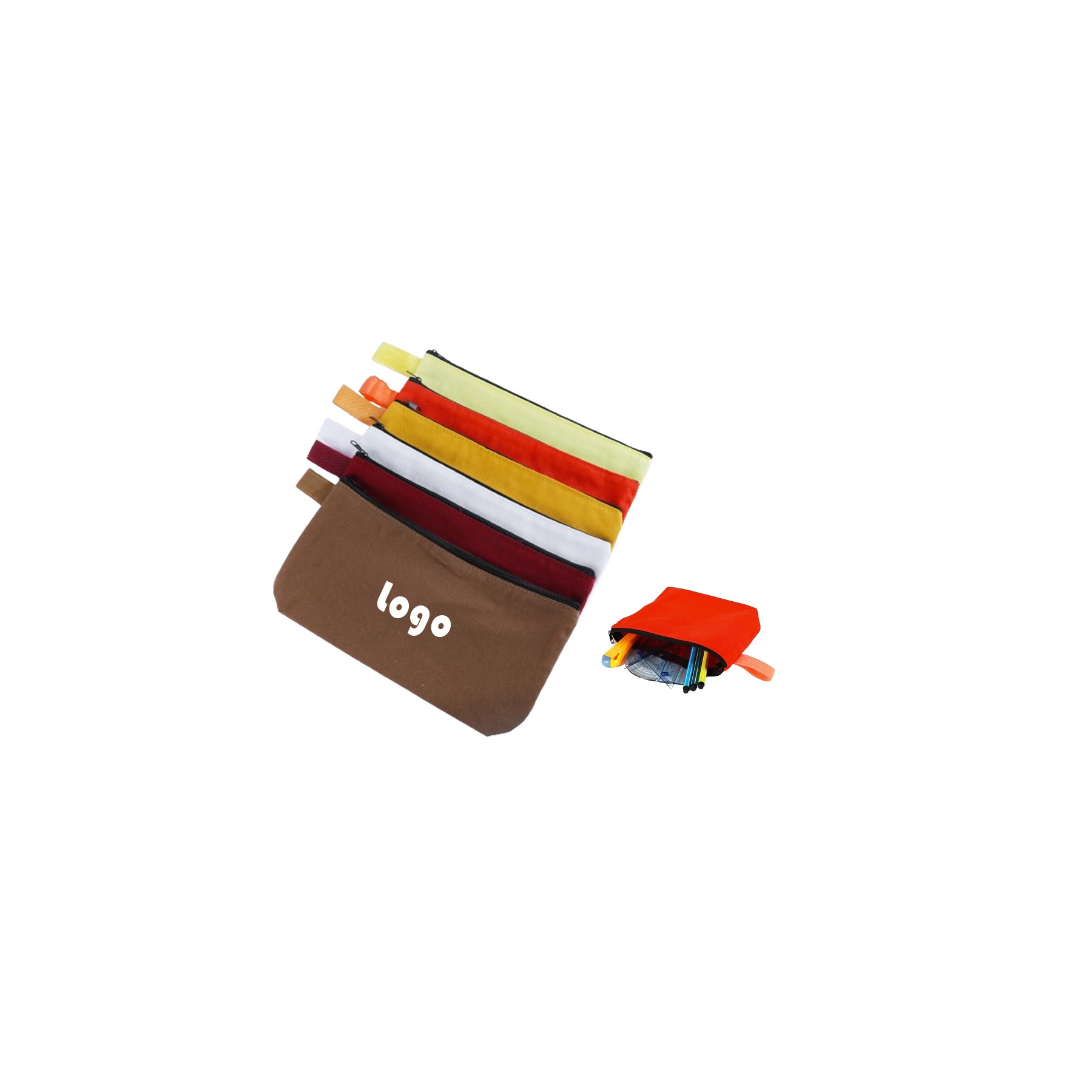 Zipper Stationery Cosmetic Canvas Bag